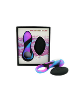 Colourful Camo Bravo Remote Control Blue Cock Ring with Multi Vibration and Rechargeable Silicone Cock Rings Vibrating
